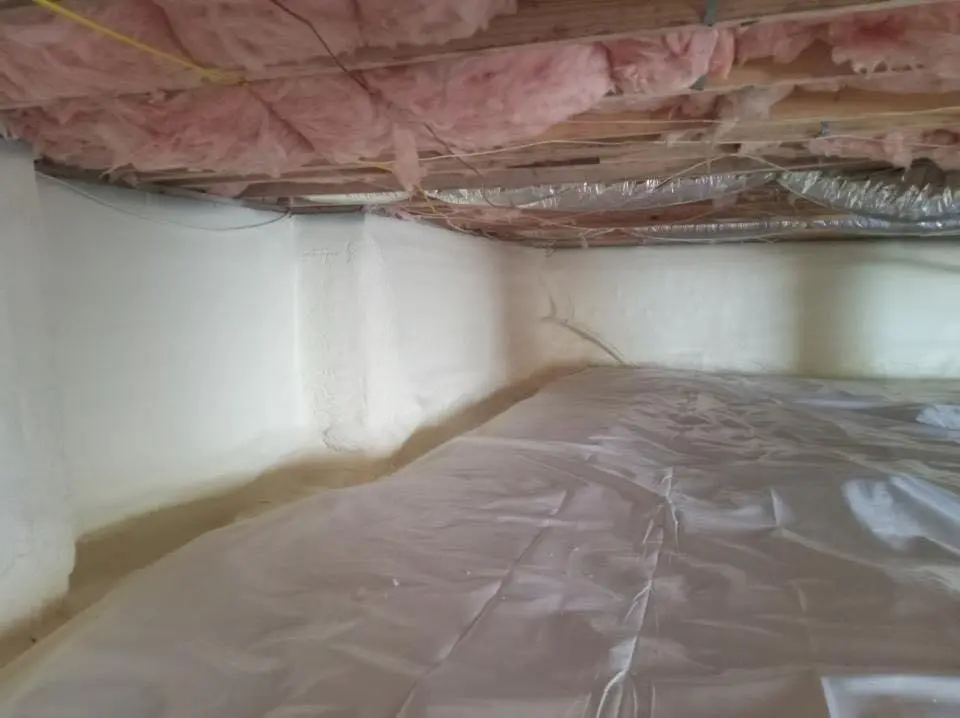 Crawl space encapsulation with closed-cell spray foam for Spray Foam Roofing in Northville